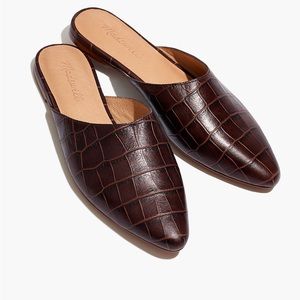 Brown Croc Mules